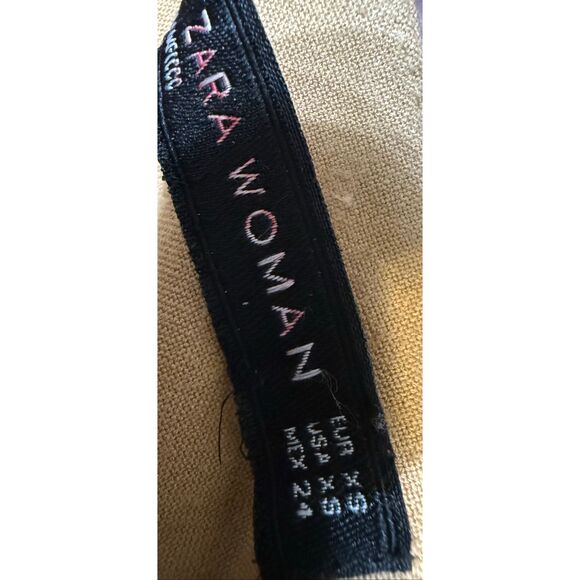 Zara Women's Double Button Pleated Skater Mini Skirt Tan Size 6 - Picture 9 of 12